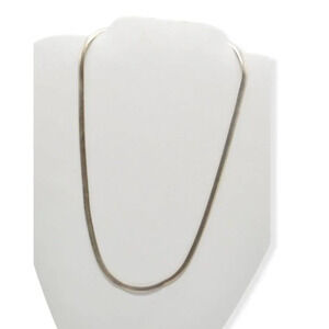 Sterling Silver .925 Snake Chain Necklace FAS Italy 18" Length Vintage